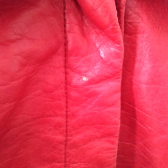 Vintage Nine West Red 100% Leather Long Sleeve Jacket - Picture 6 of 7